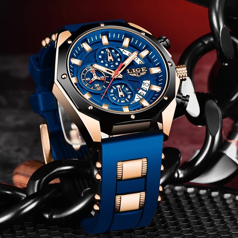 LIGE Fashion Men Watches Top B - Luxury Watch Magazine review and price